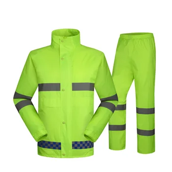 Водонепроницаемая светоотражающая куртка и брюки SPARDWEAR с высокой видимостью, флуоресцентный оранжево-желтый плащ с разрезом, бесплатная доставка