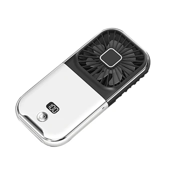 1 шт. Мини Портативный наружный ручной вентилятор Шейный вентилятор USB Перезаряжаемый Складной на 180 ° Беспроводной настольный вентилятор Белого и черного цвета