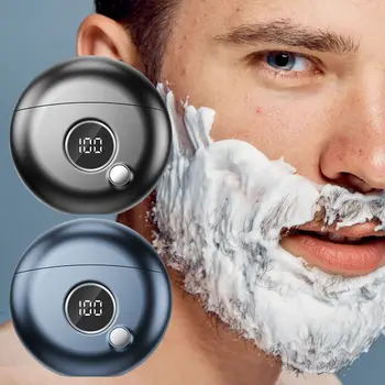 Портативный водонепроницаемый инструмент для подравнивания волос для ухода за бородой для мужчин, мини-бритва для бритья, электробритва