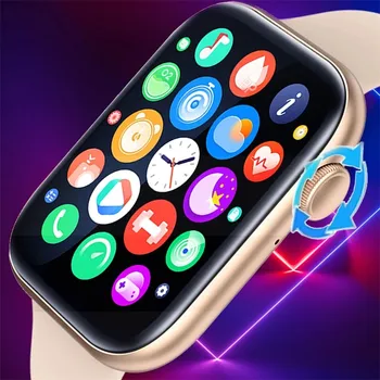 Для xiaomi I7Pro Max Смарт-часы с NFC, Bluetooth-вызов, Умные часы Для Мужчин и женщин, 1,9-дюймовая беспроводная зарядка, Пользовательский циферблат с Сердечком