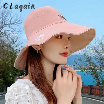 Летняя женская шляпа рыбака дневная системная маска для лица корейская версия солнцезащитной шляпы все затеняющее большая шляпа с карнизом солнцезащитная шляпа леди