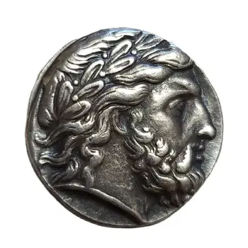 Древнегреческие Монеты из Латуни с Посеребренным Покрытием Антикварные Реплики Декоративных Поделок Типа 3398