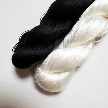 1 цвет 400 м Сучжоу вышивка 100% натуральный шелк вышитая линия шелк сделай сам специальная Шелковистая Яркая линия Обычные цвета черный, белый