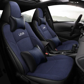 Автомобильные Специальные чехлы для сидений Toyota Corolla Levin 2019-2022 Седан, Совместимая подушка безопасности, Кожаные аксессуары для салона Автомобиля
