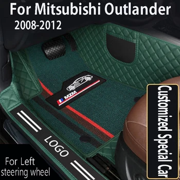 Автомобильные коврики для Mitsubishi Outlander 2012 2011 2010 2009 2008, коврик на заказ, аксессуары для ковриков для ног в салоне Автомобиля