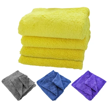 4 шт. полотенце из микрофибры, полотенце для автомойки, очень мягкая чистящая ткань для сушки, впитывающая ткань для ухода, полотенца для автомойки