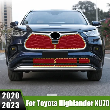 Для Toyota Highlander XU70 Kluger 2020 2021 2022 2023 Гибридная Автомобильная Передняя Решетка Для Защиты От Насекомых Сетчатая Крышка Противомоскитная Пыль