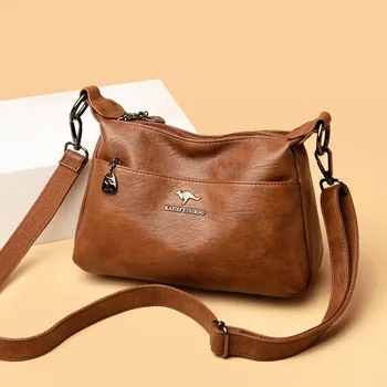 Высококачественные сумки через плечо из мягкой кожи для женщин 2023, Новая женская сумка большой емкости, Дизайнерская женская сумка-мессенджер
