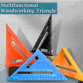 Треугольный транспортир из алюминиевого сплава, измерительная линейка для измерения скорости, уровень для плотника, деревообрабатывающий инструмент, треугольный измерительный инструмент