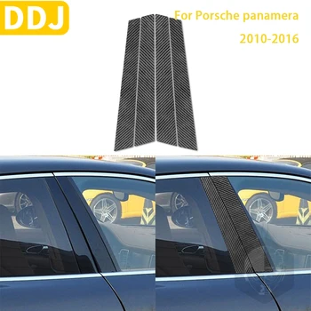 Для Porsche Panamera 2010-2016 Аксессуары Для автомобиля из углеродного волокна Внутренний инструмент Отделка колонки B Наклейка Украшение
