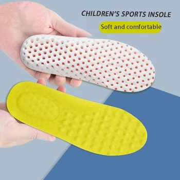 Ортопедические стельки из пены с эффектом памяти для детей, комфортные спортивные кроссовки, супинаторы для спортивной обуви для мальчиков и девочек