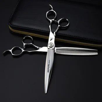 Ножницы для волос Nepurlson 7 Дюймов 440C Профессиональные Парикмахерские Ножницы Высокого Качества Набор Парикмахерских Филировочных Ножниц