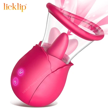 Вибратор LICKLIP Rose, игрушки для вылизывания Для женщин, Вакуумный стимулятор сосания, Мощный Массажер для женского клитора, секс-игрушки для взрослых