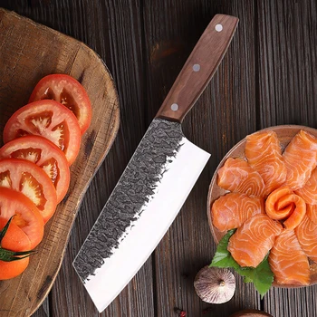 Кованый Кухонный Нож Для Нарезки мяса, Рыбы, Овощей из нержавеющей Стали, Профессиональный Нож шеф-повара, Мясницкий Тесак, Инструменты для приготовления пищи