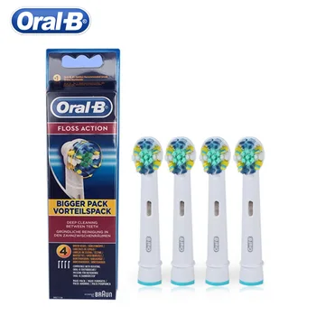 Оригинальная Сменная Головка Зубной щетки Oral B EB25 с Мягкой Щетиной и Зубной нитью Action Brush Head Deep Clean Oral-b Уход за полостью рта для Взрослых