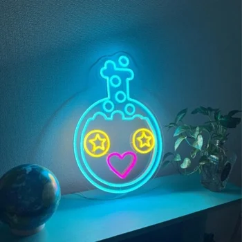 Неоновая вывеска из аниме, изготовленная на заказ неоновая вывеска для детской игровой комнаты, настенный декор, художественная светодиодная неоновая ночная лампа