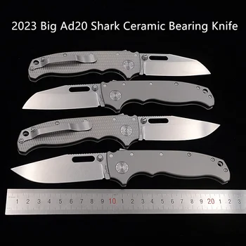 JUFULE Big Ad20 Shark SheepFoot Глубокий Зажим Для Переноски Подарочный Керамический Подшипник Титановая Ручка Mark 3V Складной Походный Охотничий EDC Инструментальный Нож