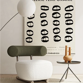 Одноместный диван-кресло для гостиной В тихом стиле, кресло для ленивого отдыха, светильник для переговоров, Роскошная дизайнерская модель, Современная овечья шерсть