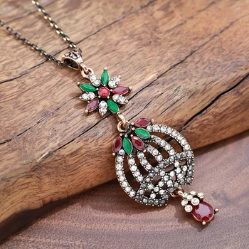 Wbmqda Bohe, красочное ожерелье с хрустальным цветком для женщин, дизайн из сплава 585, роскошные модные украшения для вечеринок в винтажном стиле