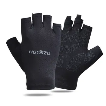 Горячие Велосипедные противоскользящие перчатки с защитой от пота, мужские Женские перчатки с полупальцами, дышащие противоударные спортивные перчатки, Велосипедные перчатки