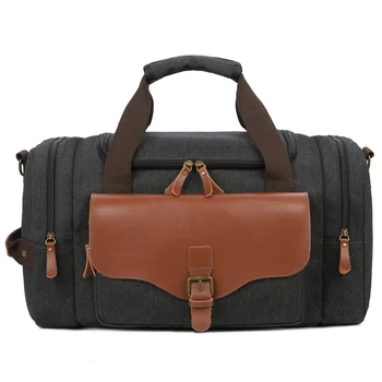 Мужские Холщовые Многофункциональные кожаные сумки Большой емкости, Ручная кладь, сумка-тоут, Универсальная дорожная сумка, сумка для путешествий, Мужская сумка для путешествий