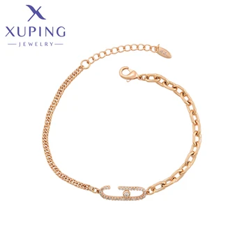 Ювелирные изделия Xuping, Новое поступление, женские браслеты Золотого цвета, подарки на День рождения A00855604