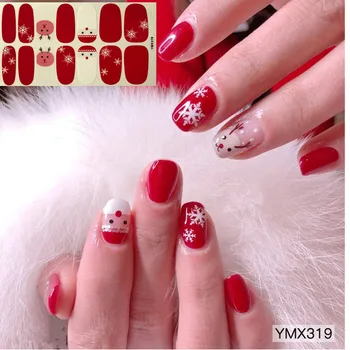 1 шт. Красные, белые 3D наклейки для ногтей, классные мультяшные украшения для ногтей, дизайн маникюра 