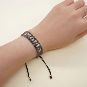 Go2BoHo Новый Дизайн, браслеты-манжеты Miyuki, Модные ювелирные изделия с надписью 