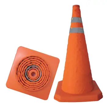 Складные Оранжевые дорожные конусы безопасности дорожного движения 45 см Дорожные парковочные конусы Многоцелевые дорожные конусы со светоотражающей полосой