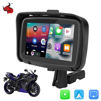 5-Дюймовый Мотоцикл GPS Мотоциклетная Навигация Портативный Моторный Навигатор GPS Навигация Moto Carplay Android Авто Стерео Водонепроницаемый
