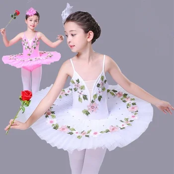 Профессиональная детская балетная юбка для взрослых, одежда для выступлений, одежда для занятий танцами, юбка-пачка с маленьким лебедем, пышная юбка с блестками