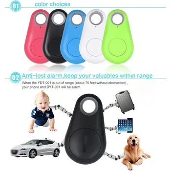 Мини-Модная Умная Собака Домашние Животные Bluetooth 4,0 GPS Трекер Анти-Потерянная Сигнальная Бирка Беспроводная Детская Сумка Кошелек Поиск Ключей Локатор