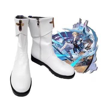 Игра Honkai: Обувь для косплея Star Rail Yanqing, Белые ботинки для косплея, Женская обувь, Костюмы на Хэллоуин
