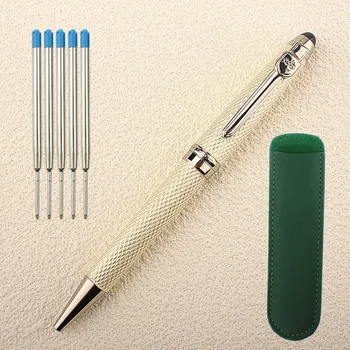 Металлическая Шариковая ручка JINHAO с Вращающимся Металлическим Зажимом, Металлическая Роскошная Шариковая ручка, Высококачественная Роликовая ручка