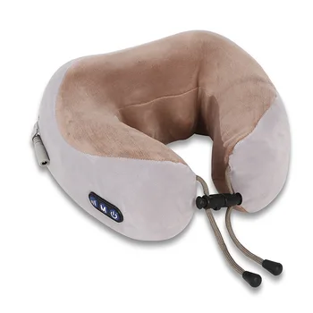 Многофункциональная U-образная массажная подушка, вибрационная подушка, инструмент для массажа шейных позвонков, массажер для шеи, электрический массажер для шеи