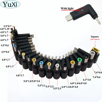 Разъем адаптера питания для ноутбука YuXi штекер постоянного тока USB Type C преобразователь для Lenovo для зарядного устройства для ноутбука Dell