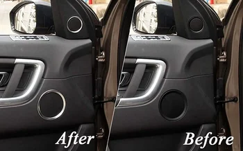 АБС-пластик, внутренняя дверная панель, аудио кольцо для динамика, накладка для Land Rover Discovery Sport 2015 2016 2017, серебристый