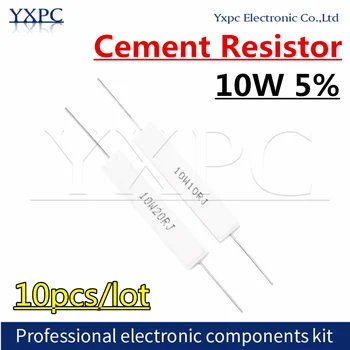10шт 10 Вт 5% Цементный Резистор Силовое сопротивление 0,1 ~ 10K 0,1 R 0,5R 10R 50R 68R 0.22 0.33 0.5 1 2 5 8 10 15 20 30 100 1K 2K 3K Ом