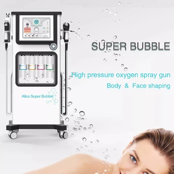 Самый продаваемый 7 в 1 Многофункциональный Alice Water Bubble Jet Peel Кислородный спрей Для лица, Ультразвуковая Аква-машина для ухода за кожей