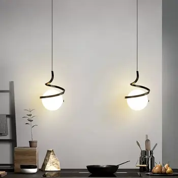 Современные светодиодные подвесные светильники для внутреннего освещения стеклянный подвесной светильник для дома, обеденные столы прикроватные кухня гостиная украшения свет