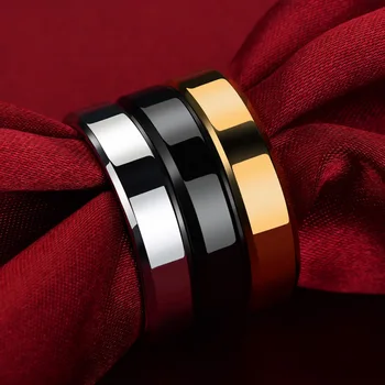 Персонализированное Именное кольцо с лазерной гравировкой из нержавеющей Стали, Минималистичное Серебряное парное кольцо Для мужчин и женщин, подарок ювелирных изделий DIY