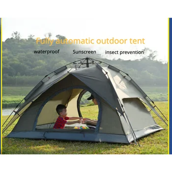 YOUSKY Прочная Высококачественная Палатка на 3-4 Человека, Автоматическая Палатка Для Дома, Кемпинга, Путешествий, Велосипедной Палатки, Сверхлегкой Палатки, Кемпингового Оборудования