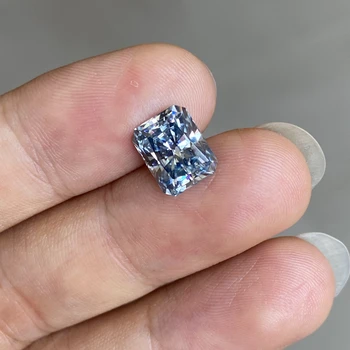 Meisidian 3 Отличный Новый цвет 6x8 мм, муассанит сияющей огранки, 2 карата, голубой бриллиант для кольца