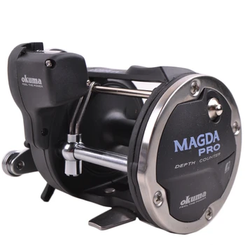 Рыболовные снасти Okuma magda MA-15DX устройство для намотки троса барабанного колеса правосторонняя рыболовная катушка счетчик глубины рыболовная катушка