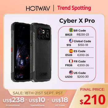 [Мировая премьера] HOTWAV Cyber X Pro/Кибер X Прочный G99 12 ГБ/8 ГБ + 256 ГБ 6,78 