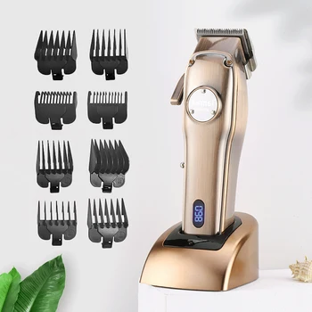 Профессиональная машинка для стрижки волос Kemei, Электрическая бритва, Перезаряжаемый Триммер для волос, Парикмахерская Беспроводная машинка для стрижки волос