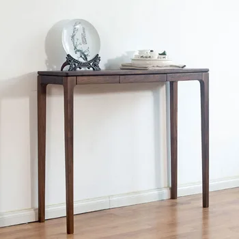 Японский маленький приставной столик из дерева, современный минималистичный винтажный дизайн приставного столика, прямоугольный стол, басы для салона мебели для дома