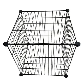 Многофункциональная комбинация из черного металла 35x35 см с сеткой для хранения DIY Cube Шкаф и Модульная полка Сетка из проволочной сетки