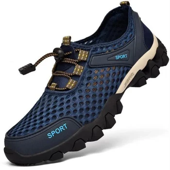 Мужские летние сетчатые кроссовки дышащие противоскользящие Болотная обувь открытый кроссовки ходьбы обувь для отдыха