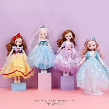 Модная кукла принцессы 32 см BJD, Имитирующая Свадебную куклу, 3D глаза, 13 подвижных суставов, Подарок для семьи девочек на день рождения, Детские игрушки 